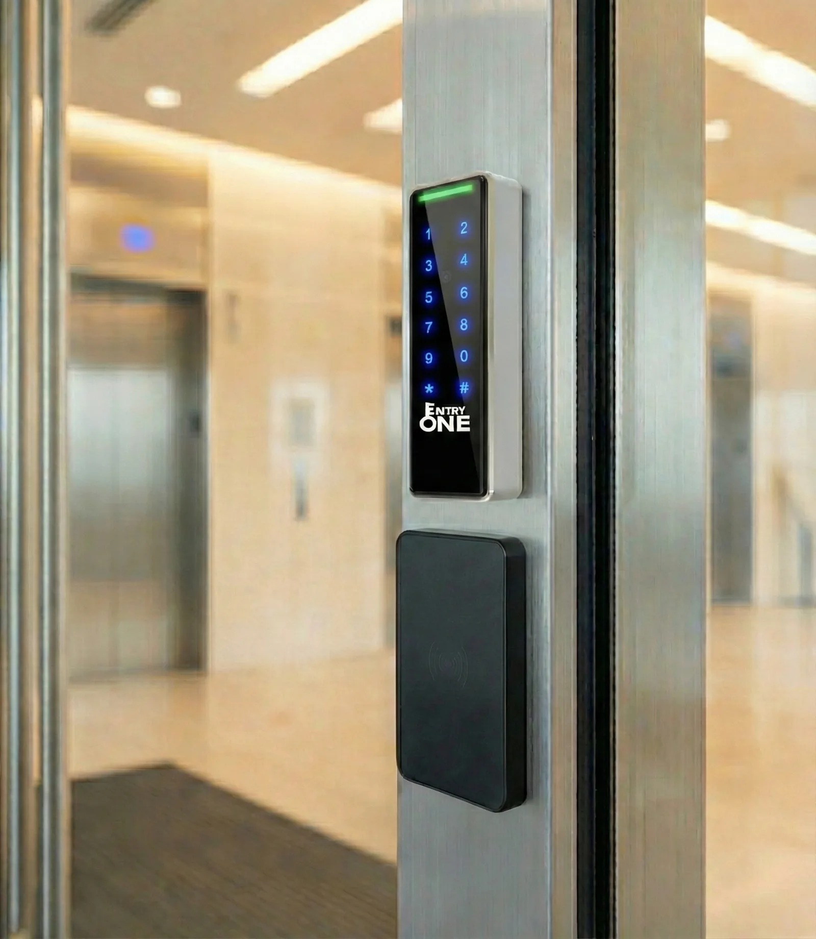 Identry 6 installed above a legacy reader